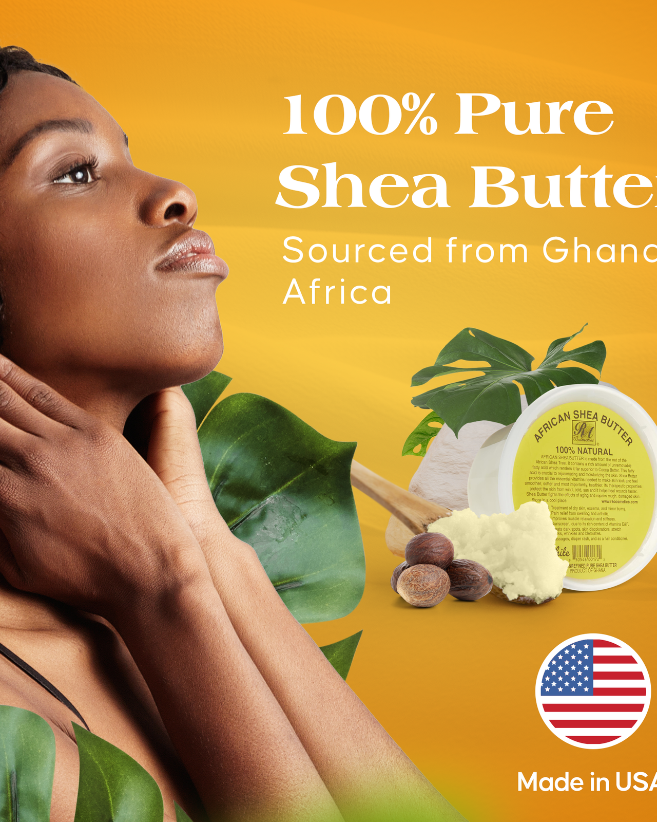 Manteca de karité africana 100 % natural (marfil): suave y sin refinar
