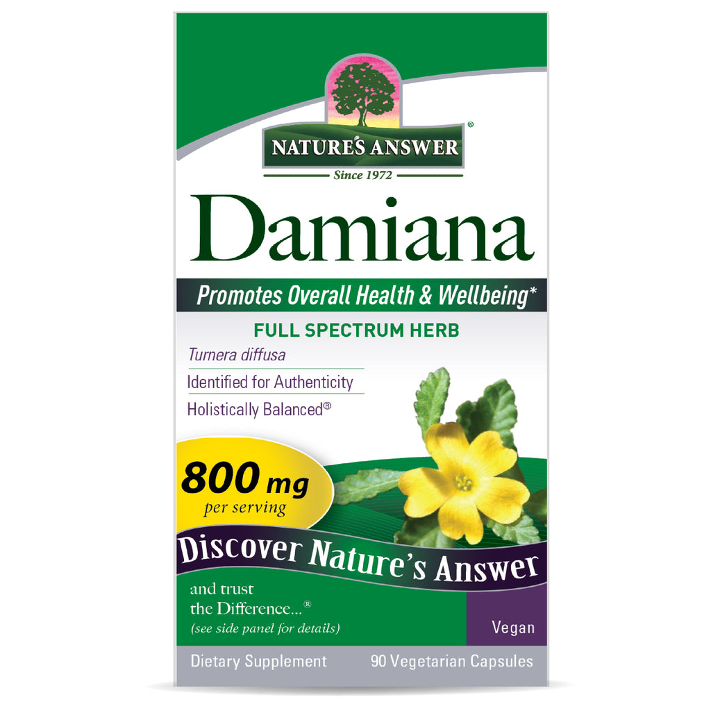 Hojas de damiana 90 cápsulas vegetales
