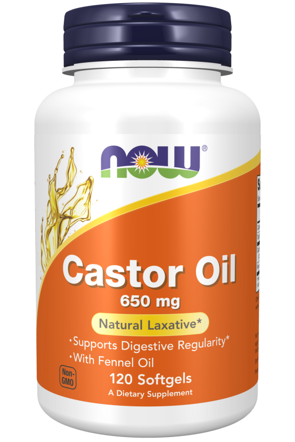 Cápsulas blandas de aceite de ricino de 650 mg