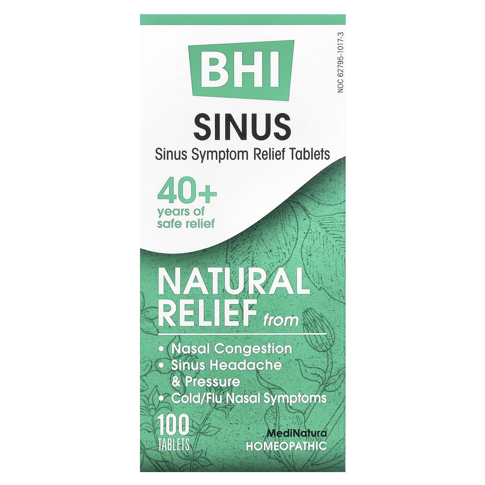 BHI, Sinusitis, 100 comprimidos