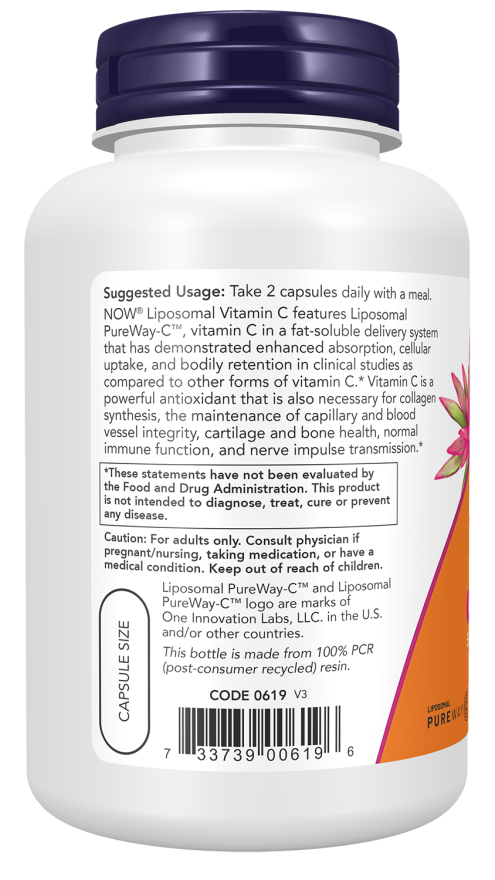 Cápsulas vegetales de vitamina C liposomal