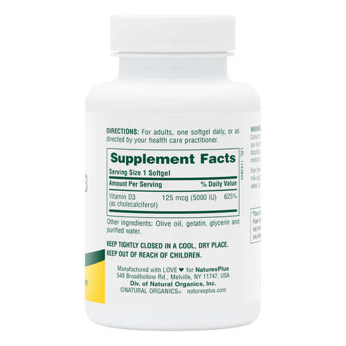 Cápsulas blandas de vitamina D3 5000 UI (60 unidades)