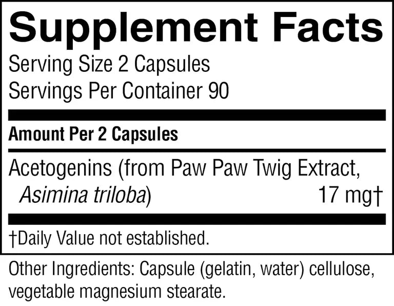 PAW PAW, Suplemento de papaya para el apoyo antioxidante a base de hierbas