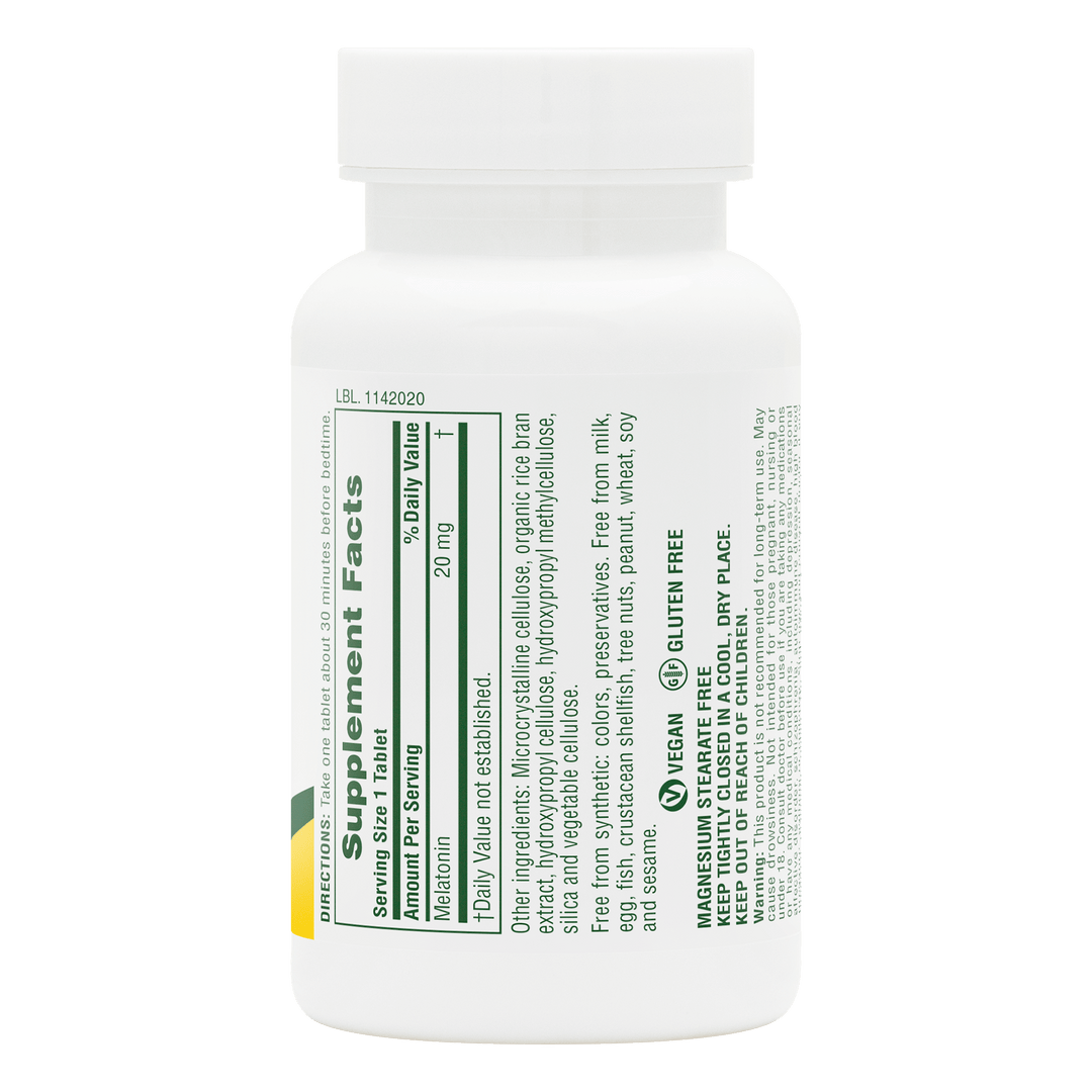 Comprimidos de melatonina de 20 mg. (90 unidades)