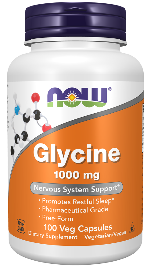 Cápsulas vegetales de glicina de 1000 mg