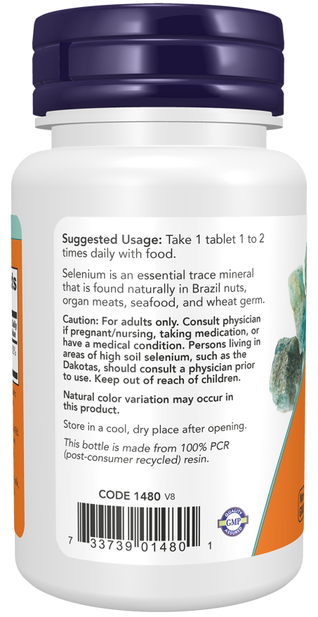 Tabletas de selenio de 100 mcg