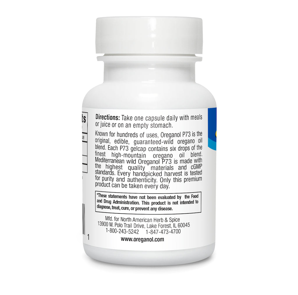 Cápsulas de gel Oreganol P73 - Aceite de orégano de uso diario