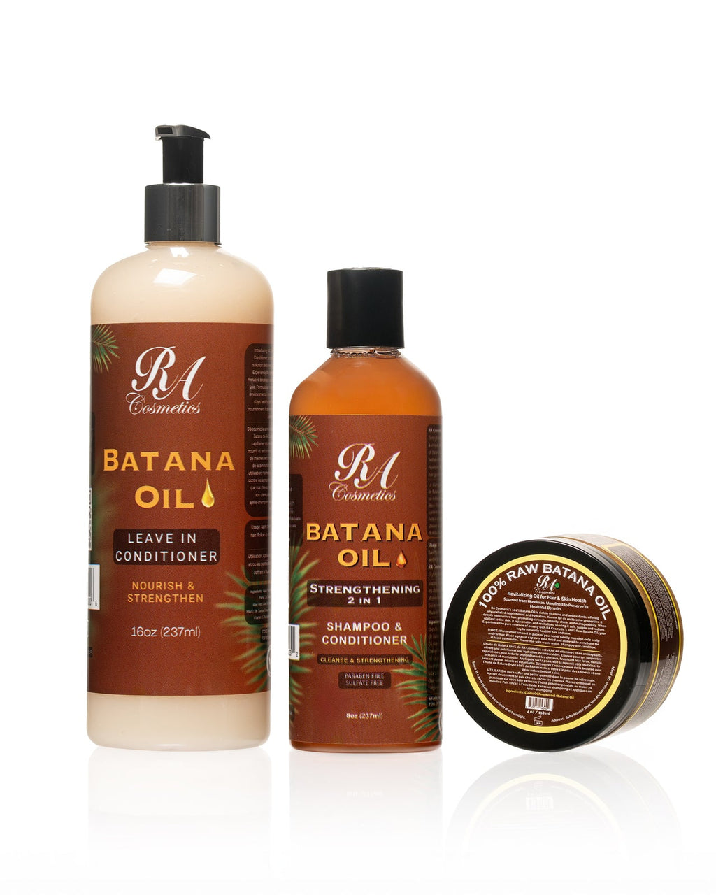Champú y acondicionador fortalecedor 2 en 1 con aceite Batana