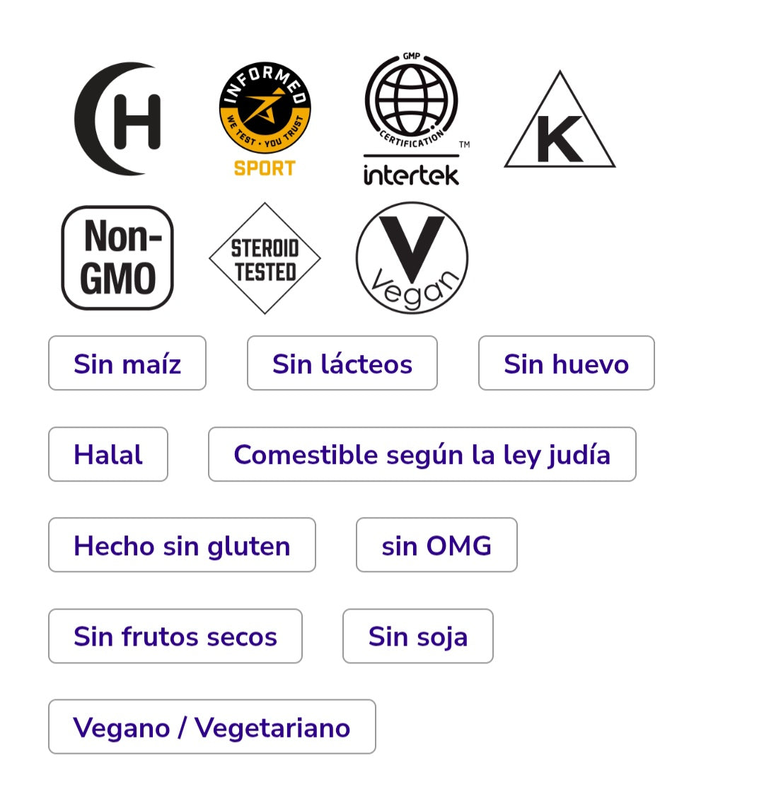 Cápsulas vegetales de monohidrato de creatina de 750 mg