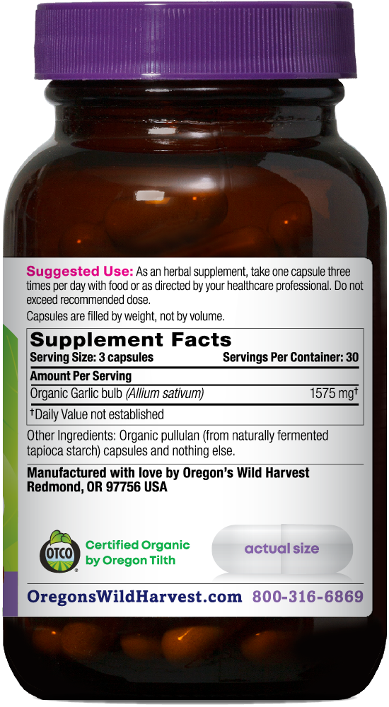 CÁPSULAS DE AJO ORGÁNICO