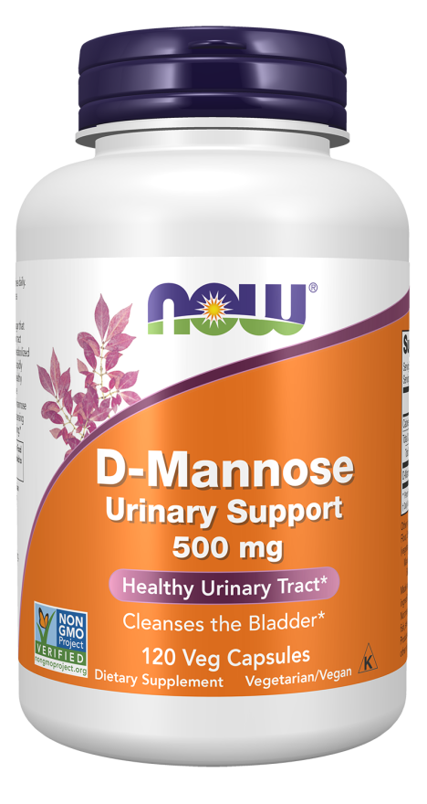 Cápsulas vegetales de D-manosa para el apoyo urinario (500 mg)