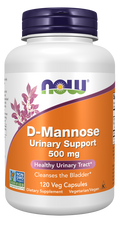 Cápsulas vegetales de D-manosa para el apoyo urinario (500 mg)
