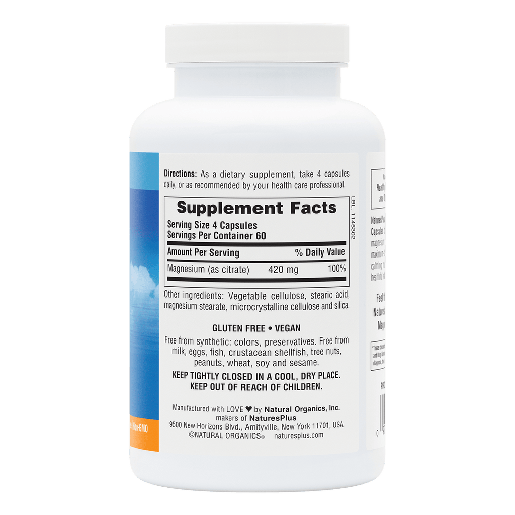 Cápsulas de magnesio Citrate KalmAssure®  (240 unidades)