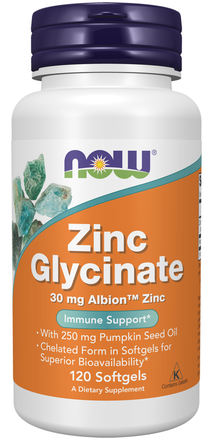 Cápsulas blandas de glicinato de zinc