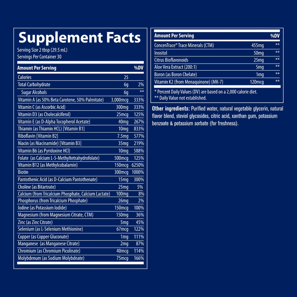 Multivitamínico y mineral líquido