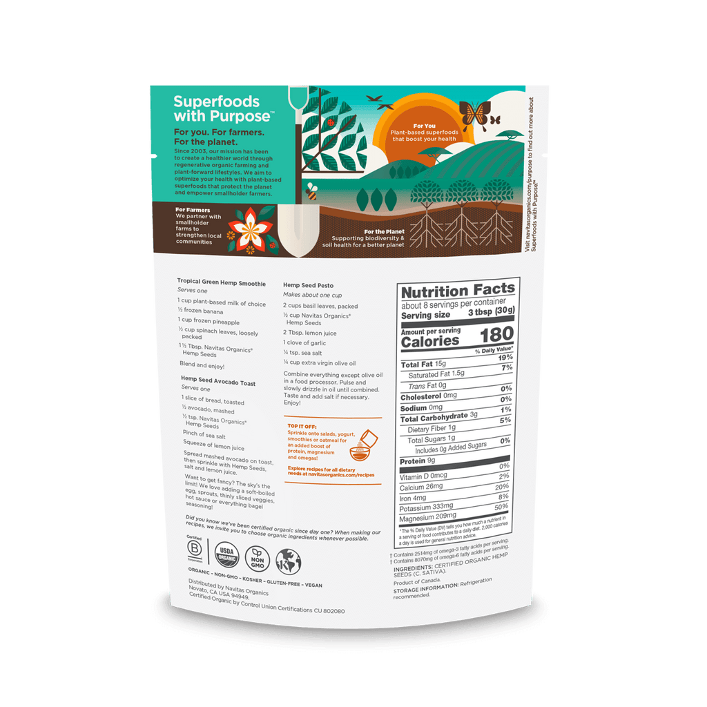 ORGÁNICO
Semillas de cáñamo