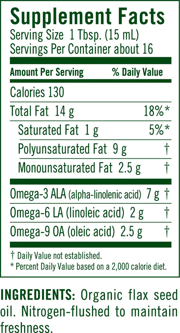 Aceite de lino - Aceite de semilla de lino orgánico certificado