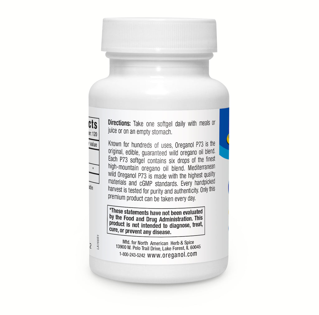Cápsulas de gel Oreganol P73 - Aceite de orégano de uso diario