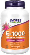 Cápsulas blandas de vitamina E-1000 con tocoferoles mixtos