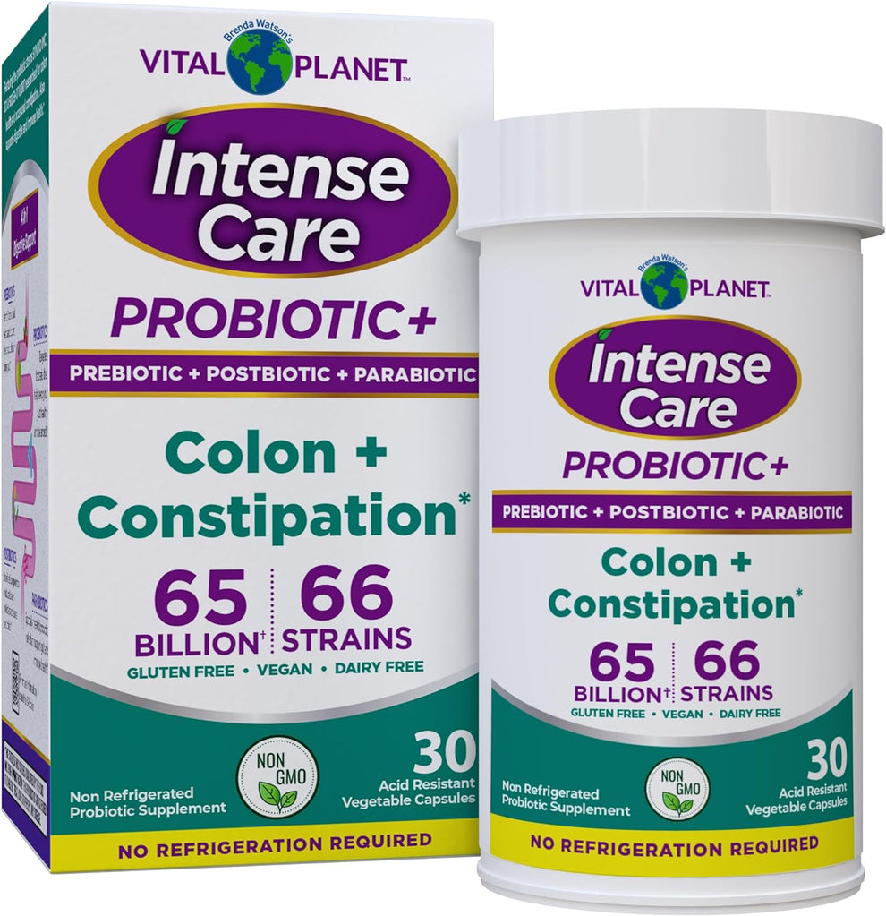 Probióticos Intense Care para el colon y el estreñimiento - Conservables, 30 unidades