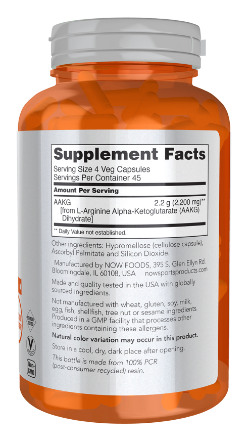 AAKG 2200 cápsulas vegetales