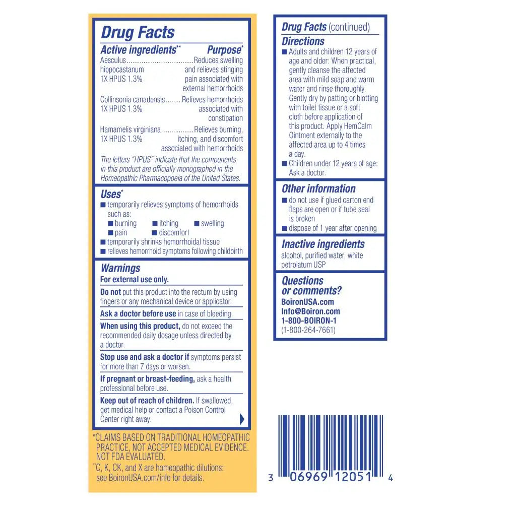 HEMORRHOID RELIEF Hem Calm Ointment