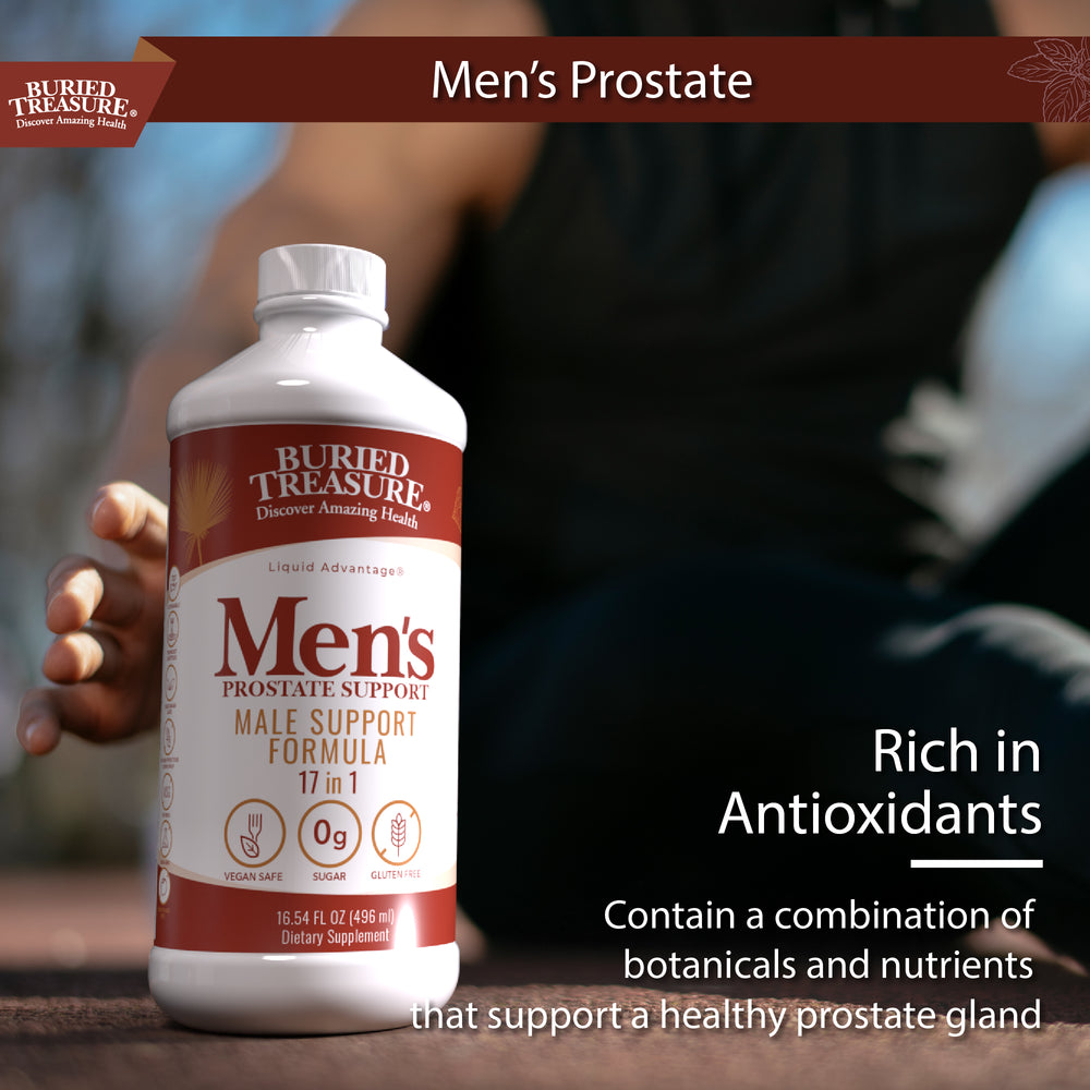 Fórmula para la próstata masculina: mezcla líquida con saw palmetto, ortiga, pygeum, selenio y zinc. Sin OGM ni gluten, 16 onzas líquidas.