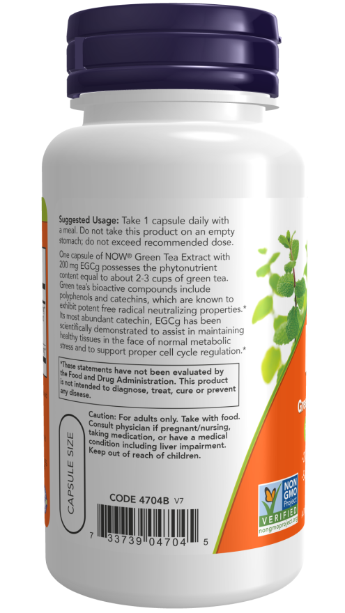 Cápsulas vegetales de extracto de té verde EGCg de 400 mg