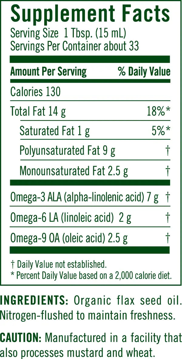 Aceite de lino - Aceite de semilla de lino orgánico certificado