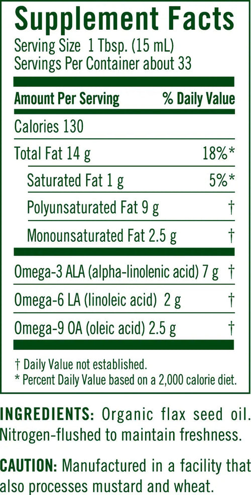 Aceite de lino - Aceite de semilla de lino orgánico certificado
