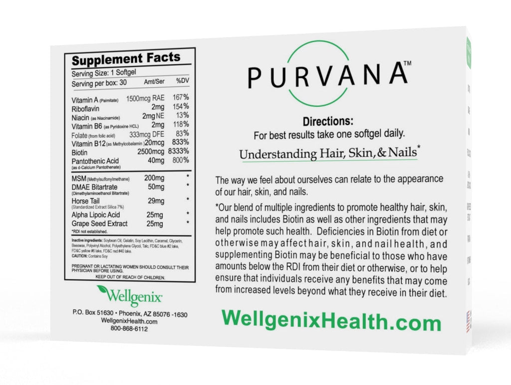 Purvana Cabello, Piel y Uñas 30ct