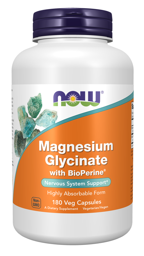 Cápsulas vegetales de glicinato de magnesio con BioPerine®