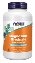 Cápsulas vegetales de glicinato de magnesio con BioPerine®