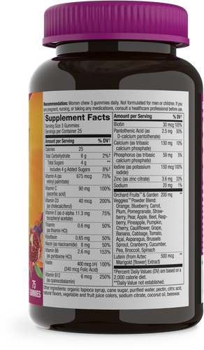 SUPLEMENTO MULTIVITAMÍNICO PARA MUJERES DESPUÉS DE LOS 50 AÑOS EN GOMITAS