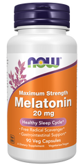 Cápsulas vegetales de melatonina de máxima potencia de 20 mg