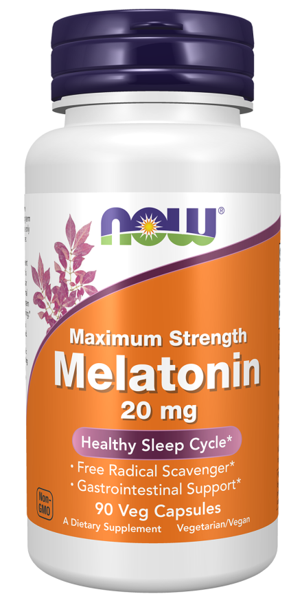 Cápsulas vegetales de melatonina de máxima potencia de 20 mg