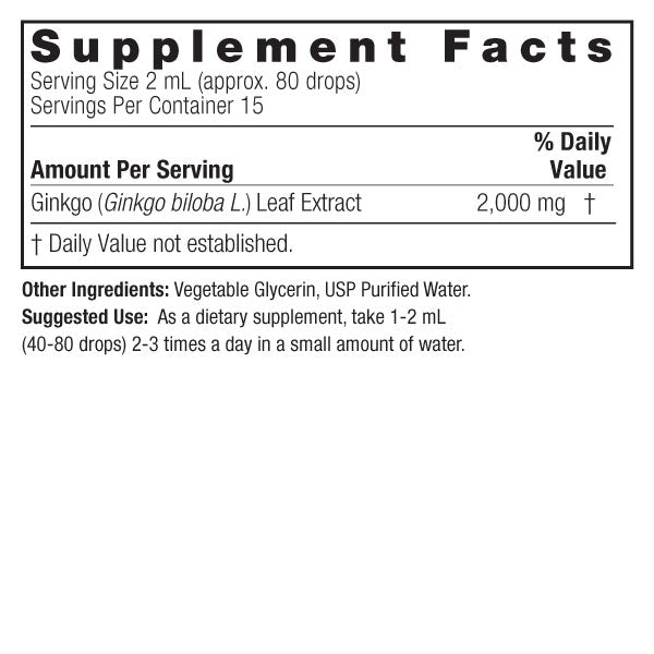 Ginkgo Biloba 1 oz sin alcohol