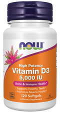 Cápsulas blandas de vitamina D3 5000 UI