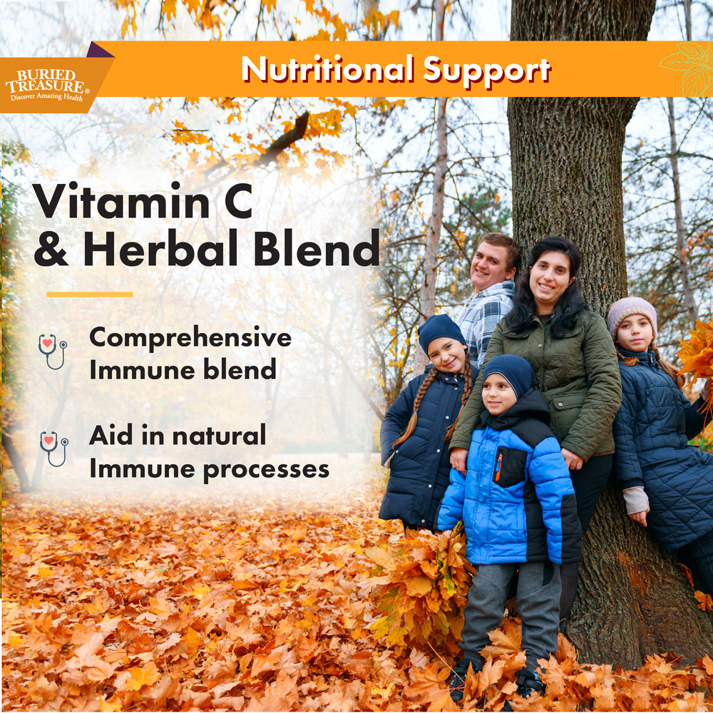 Nutrientes líquidos Buried Treasure® para el bienestar inmunitario diario de adultos: suplemento líquido con vitamina C y antioxidantes