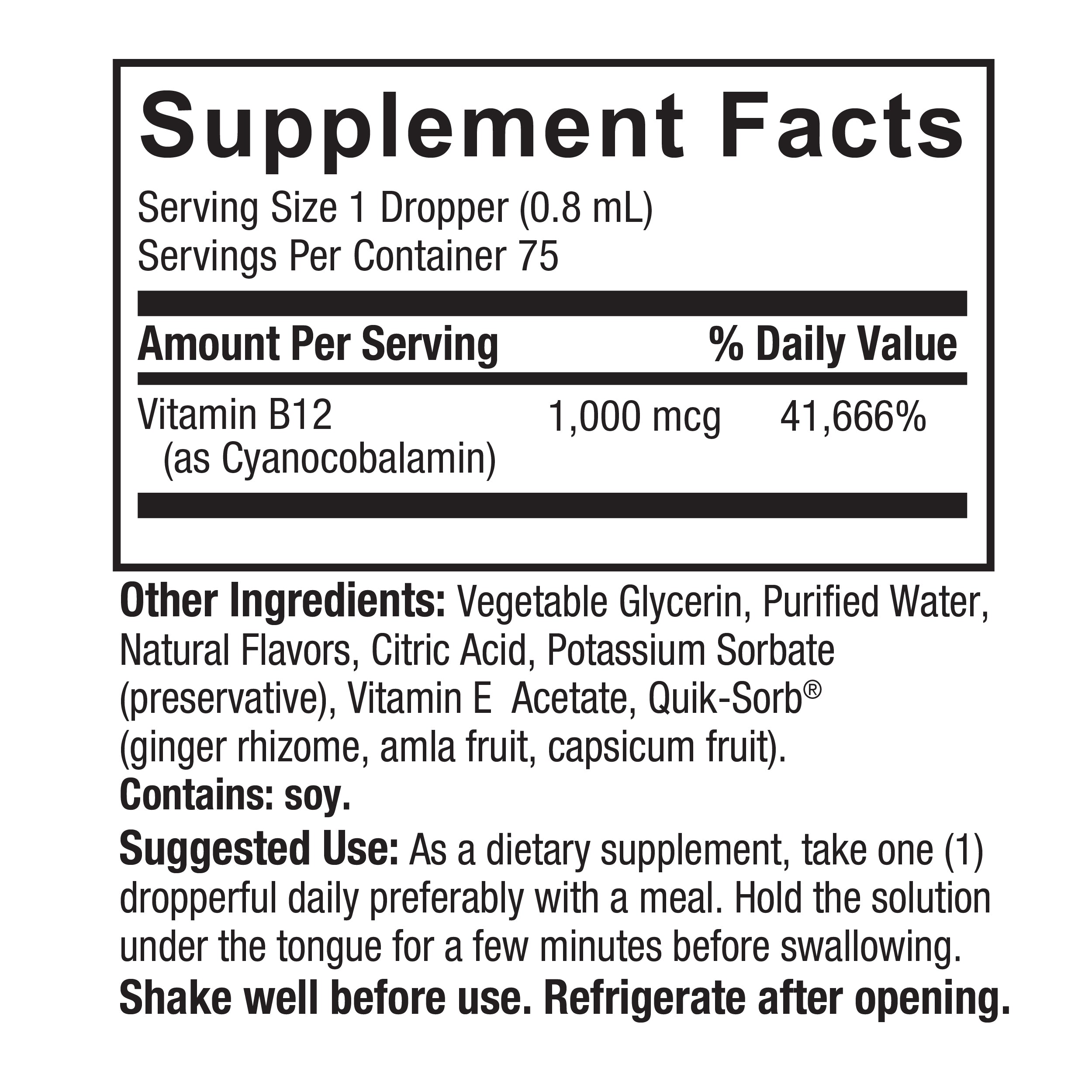Vitamina B12 líquida 2 oz