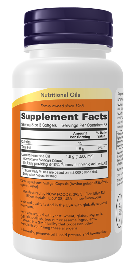 Aceite de onagra de 500 mg