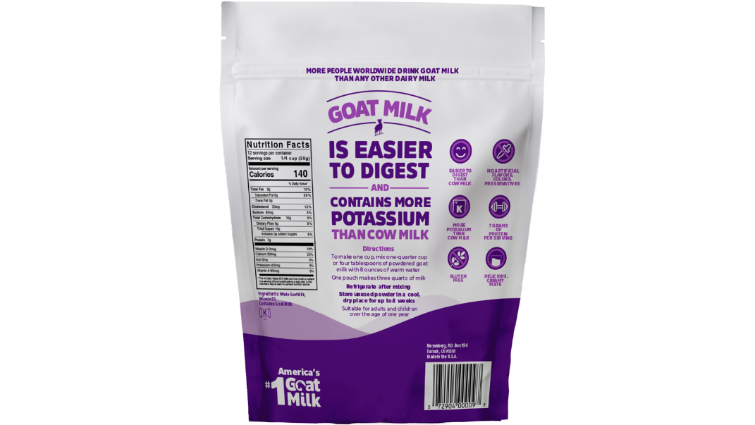 Leche de cabra entera en polvo 12 oz.