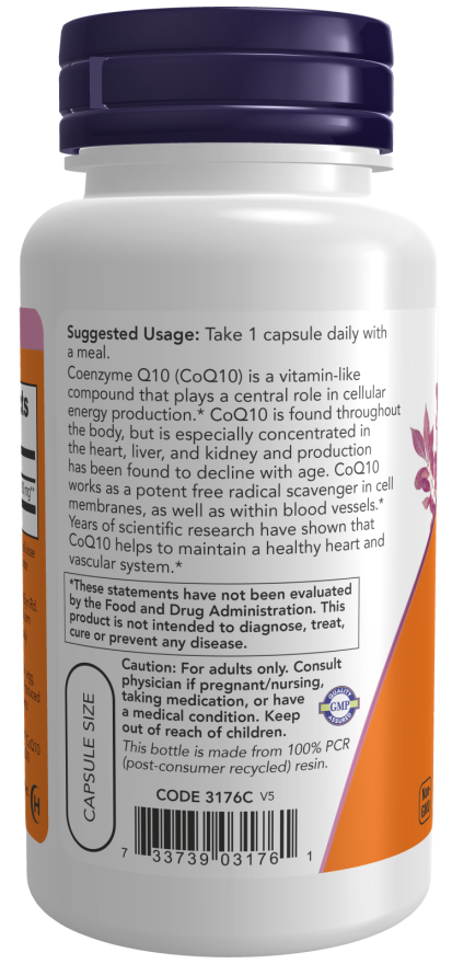Cápsulas vegetales de CoQ10 de 200 mg