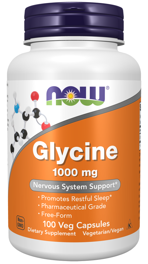 Cápsulas vegetales de glicina de 1000 mg