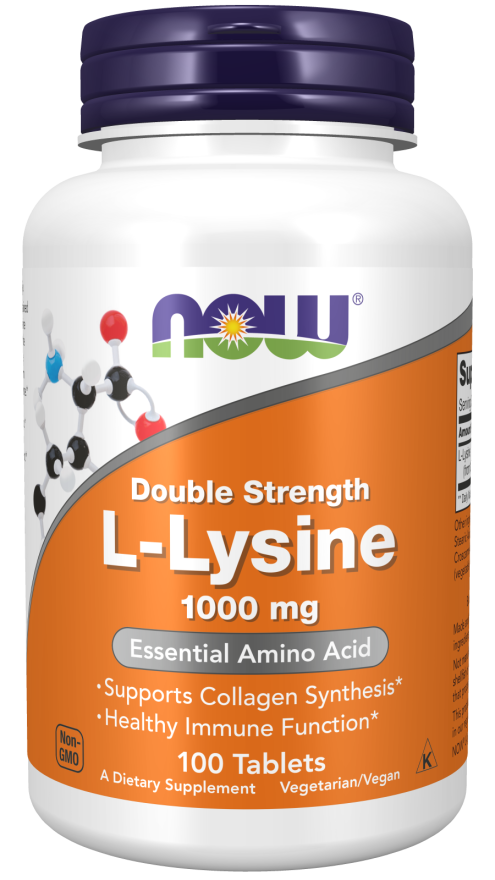 Comprimidos de L-lisina de doble potencia de 1000 mg (100 tabletas)