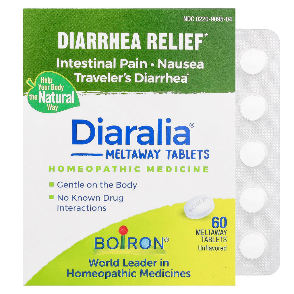 Diaralia®, Alivio de la diarrea, Sin sabor, 60 comprimidos Meltaway