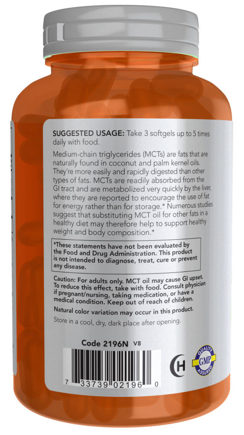 Cápsulas blandas de aceite MCT de 1000 mg