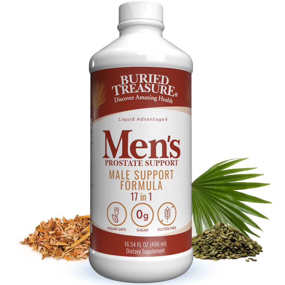 Fórmula para la próstata masculina: mezcla líquida con saw palmetto, ortiga, pygeum, selenio y zinc. Sin OGM ni gluten, 16 onzas líquidas.