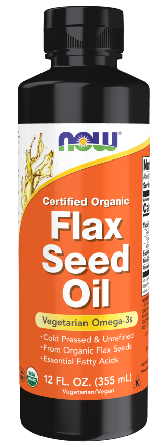 Aceite de linaza líquido, orgánico 12 onz.