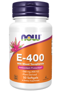 Cápsulas blandas de vitamina E-400 con tocoferoles mixtos